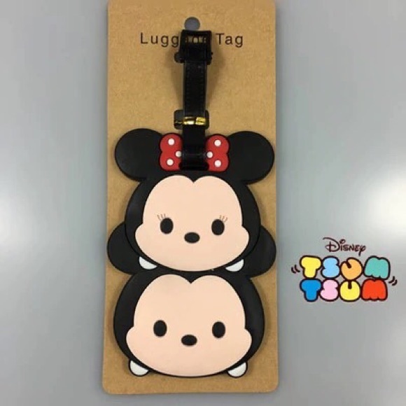 Disney Mickey and Minnie Tsum Tsum Luggage Tag - Picture 1 of 1